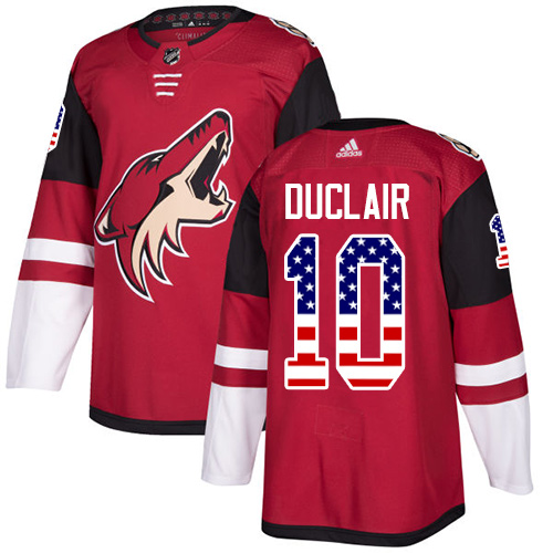 Herren Arizona Coyotes Eishockey Trikot Anthony Duclair #10 Authentic Rot USA Flag Fashion